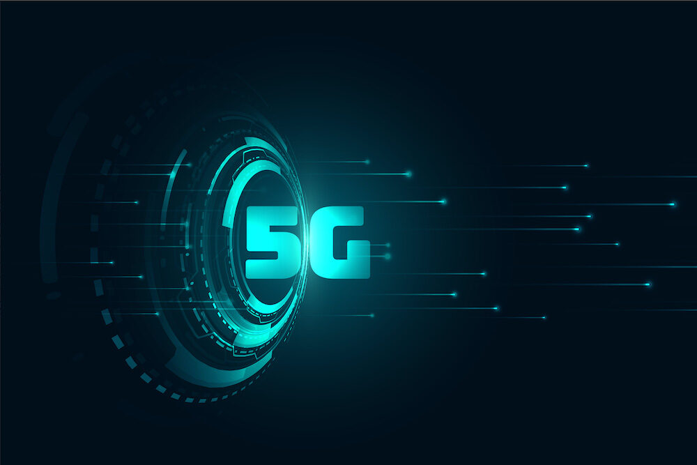 digital 5g fifth generation technology background design